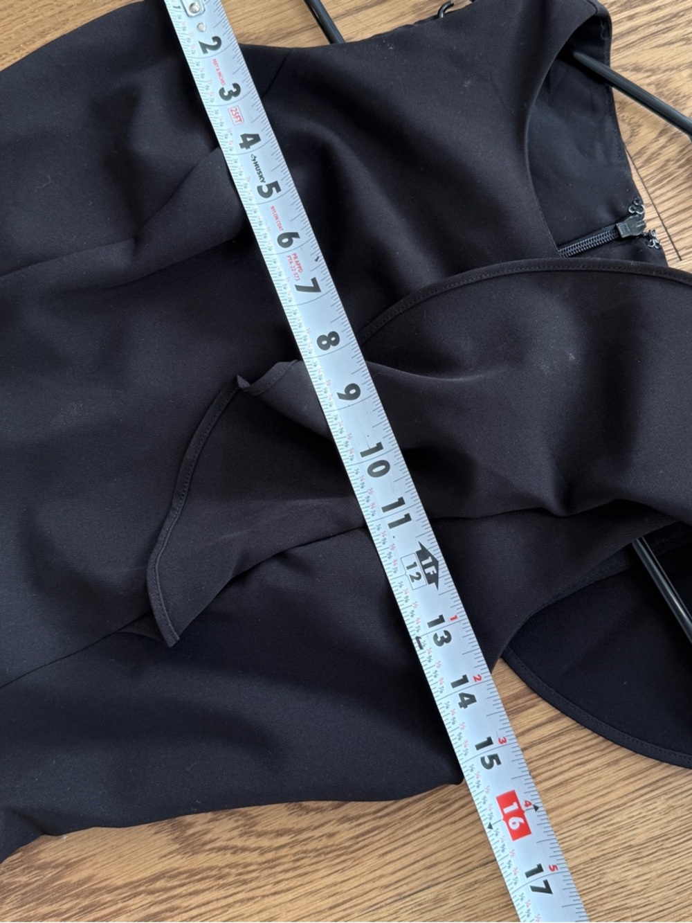 NWT!! White House Black Market Black One-Shoulder Ruffle Sheath Dress - Picture 7 of 9
